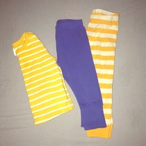 Hannah Andersson bundle of 1 top and 2 bottoms